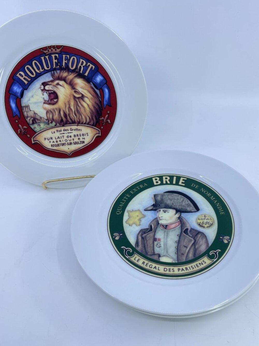 vintage restoration hardware french cheese plates set of 4 in original box